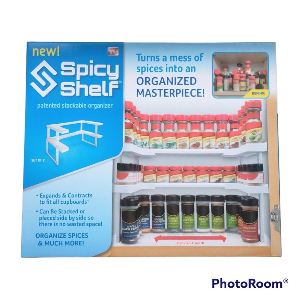 Spicy Shelf Patented Stackable Organizer - Pantry, Bathroom, Crafts
